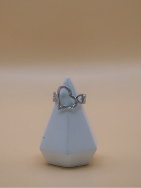 🌵Delicate Adjustable Silver Heart Ring